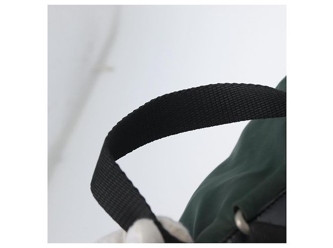 Zaino PRADA in nylon verde argento Auth BSZ500 - vista 15