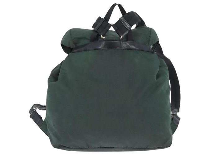Zaino PRADA in nylon verde argento Auth BSZ500 - vista 2