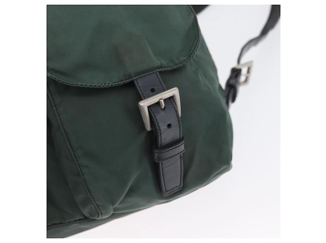 Zaino PRADA in nylon verde argento Auth BSZ500 - vista 24