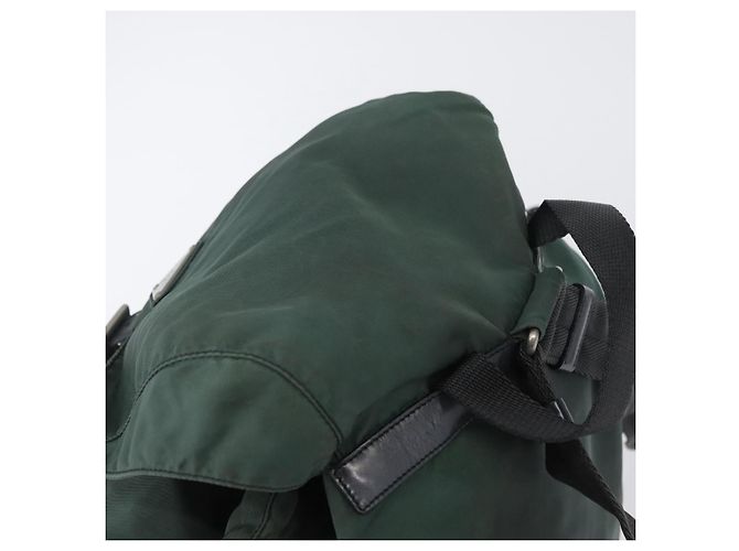 Zaino PRADA in nylon verde argento Auth BSZ500 - vista 6