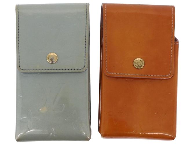 LOUIS VUITTON Estuche para Cigarrillos Vernis 4 Set Bronce Rosa Lavanda LV Auth 175001 - vista 2