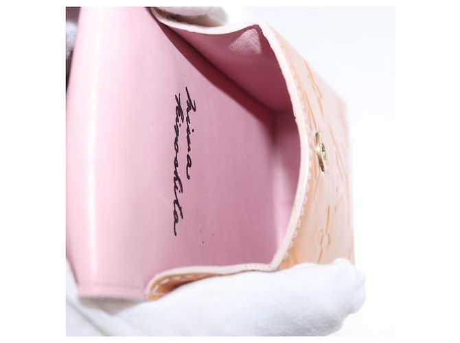LOUIS VUITTON Estuche para Cigarrillos Vernis 4 Set Bronce Rosa Lavanda LV Auth 175001 - vista 26