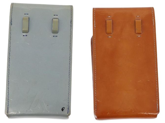 LOUIS VUITTON Estuche para Cigarrillos Vernis 4 Set Bronce Rosa Lavanda LV Auth 175001 - vista 3