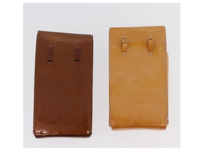 LOUIS VUITTON Estuche para Cigarrillos Vernis 4 Set Bronce Rosa Lavanda LV Auth 175001 - vista 5
