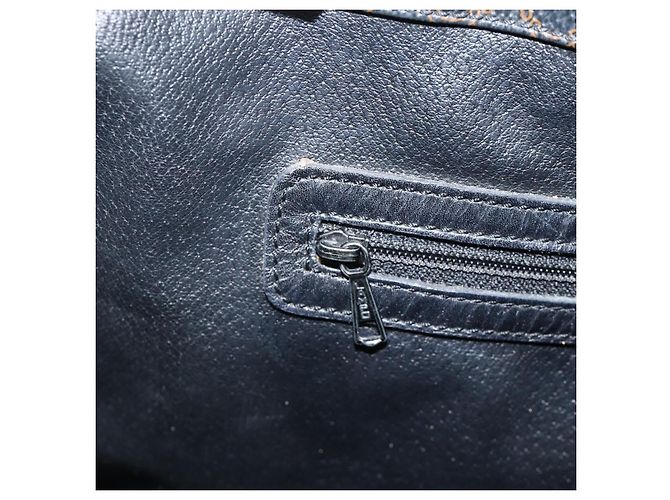 Céline Borsa tote in tela Macadam CELINE in pelle PVC nera e oro Auth YKZ828A Nero D'oro - vista 20