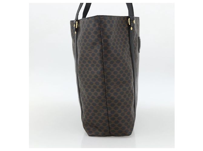 Céline Borsa tote in tela Macadam CELINE in pelle PVC nera e oro Auth YKZ828A Nero D'oro - vista 3