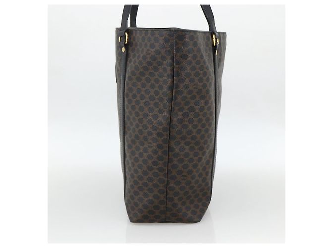 Céline Borsa tote in tela Macadam CELINE in pelle PVC nera e oro Auth YKZ828A Nero D'oro - vista 4