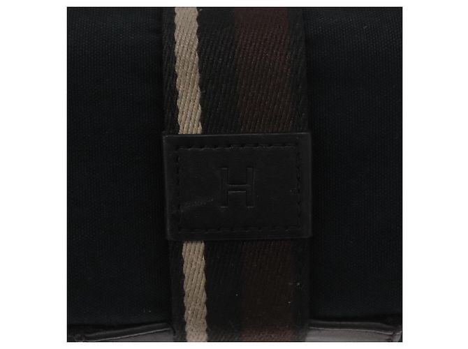 Hermès HERMES Borsa a Mano Trocha Horizontal Zonal MM in Tela Nera Auth ARZ908 Nero - vista 17
