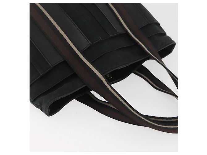 Hermès HERMES Borsa a Mano Trocha Horizontal Zonal MM in Tela Nera Auth ARZ908 Nero - vista 6