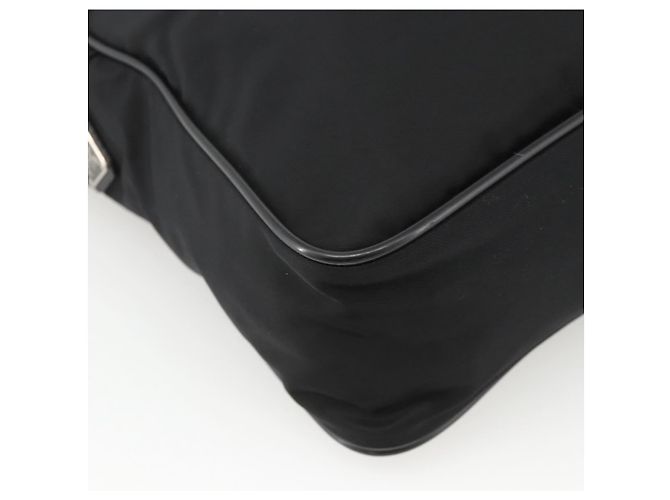 Borsa a spalla PRADA in nylon nero argento autentica am11267 - vista 16