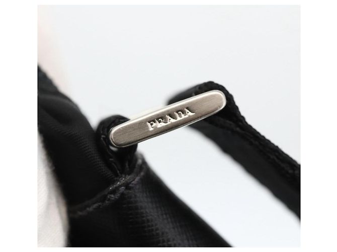 Borsa a spalla PRADA in nylon nero argento autentica am11267 - vista 19
