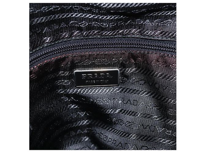 Borsa a spalla PRADA in nylon nero argento autentica am11267 - vista 20