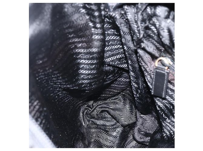 Borsa a spalla PRADA in nylon nero argento autentica am11267 - vista 22