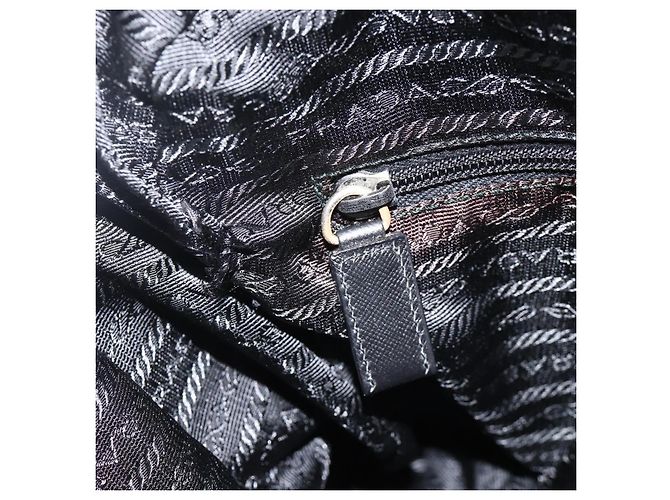 Borsa a spalla PRADA in nylon nero argento autentica am11267 - vista 23