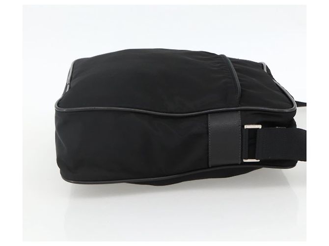Borsa a spalla PRADA in nylon nero argento autentica am11267 - vista 4