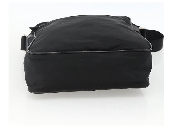 Borsa a spalla PRADA in nylon nero argento autentica am11267 - vista 5