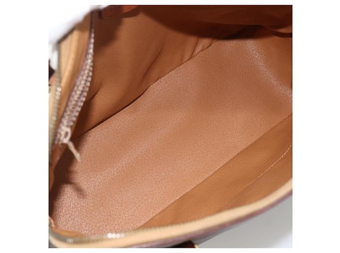 Céline Borsa a mano in tela Macadam CELINE in pelle PVC marrone oro Auth YKZ1026 D'oro - vista 11