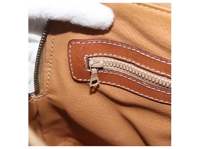 Céline Borsa a mano in tela Macadam CELINE in pelle PVC marrone oro Auth YKZ1026 D'oro - vista 20