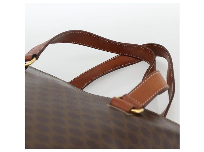 Céline Borsa a mano in tela Macadam CELINE in pelle PVC marrone oro Auth YKZ1026 D'oro - vista 8