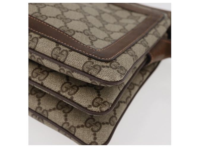 Bolso Sherry Line GG Supreme Web de GUCCI en PVC beige y dorado 001 16 4085 Auth 174411 - vista 14