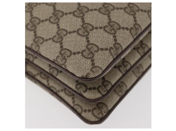 Bolso Sherry Line GG Supreme Web de GUCCI en PVC beige y dorado 001 16 4085 Auth 174411 - vista 15