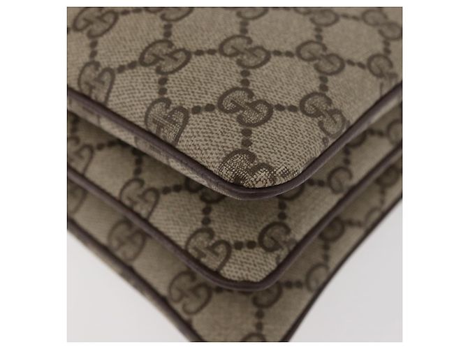 Bolso Sherry Line GG Supreme Web de GUCCI en PVC beige y dorado 001 16 4085 Auth 174411 - vista 16