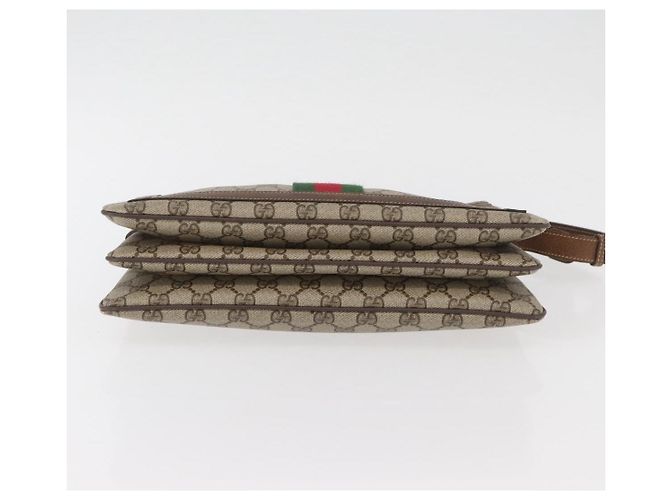 Bolso Sherry Line GG Supreme Web de GUCCI en PVC beige y dorado 001 16 4085 Auth 174411 - vista 5