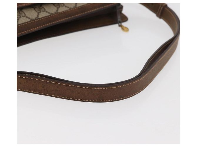 Bolso Sherry Line GG Supreme Web de GUCCI en PVC beige y dorado 001 16 4085 Auth 174411 - vista 7