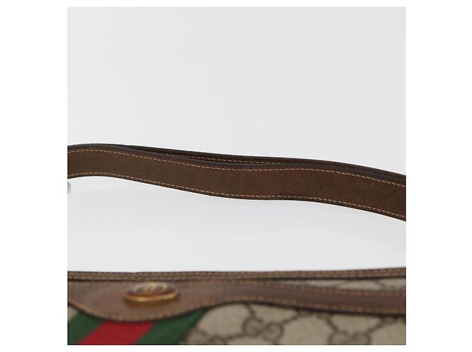 Bolso Sherry Line GG Supreme Web de GUCCI en PVC beige y dorado 001 16 4085 Auth 174411 - vista 8
