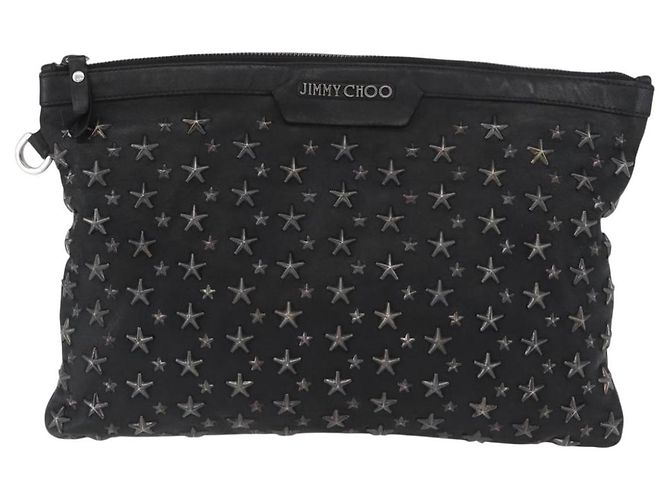 Borsa a mano Jimmy Choo in pelle nera Auth YKZ093 Nero - vista 13