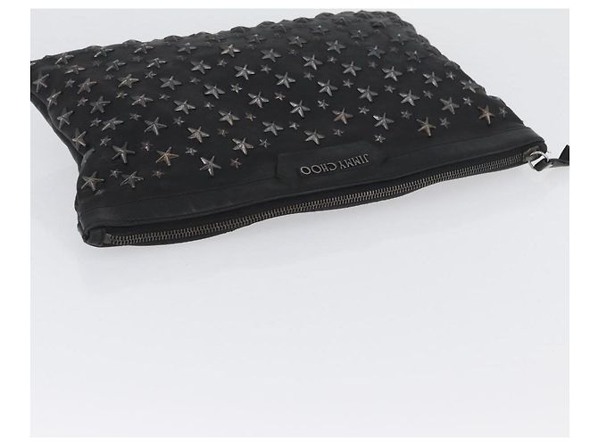 Borsa a mano Jimmy Choo in pelle nera Auth YKZ093 Nero - vista 5