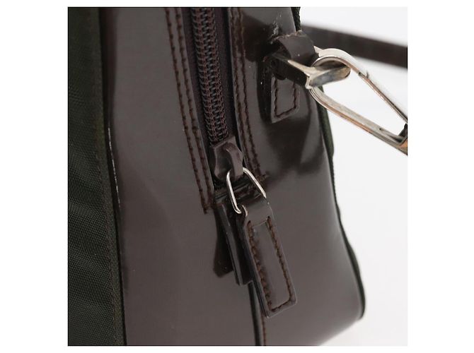 Borsa a mano in nylon Gucci Bamboo 2 vie verde argento autentica hk3678 - vista 19