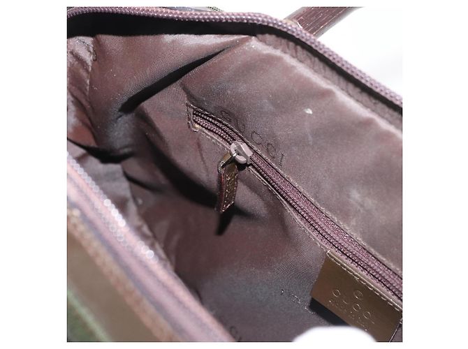 Borsa a mano in nylon Gucci Bamboo 2 vie verde argento autentica hk3678 - vista 23
