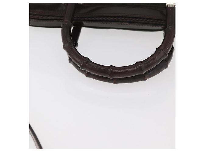 Borsa a mano in nylon Gucci Bamboo 2 vie verde argento autentica hk3678 - vista 7