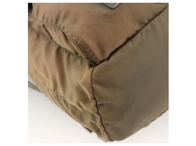 PRADA Backpack Nylon Khaki Silver Auth YKZ1086 Silvery - view 16