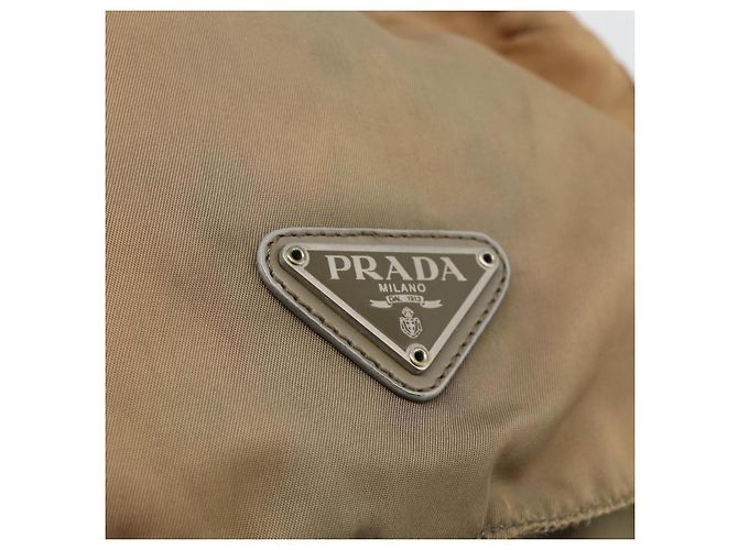PRADA Backpack Nylon Khaki Silver Auth YKZ1086 Silvery - view 19