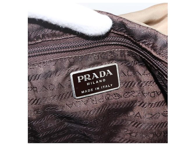 PRADA Backpack Nylon Khaki Silver Auth YKZ1086 Silvery - view 20