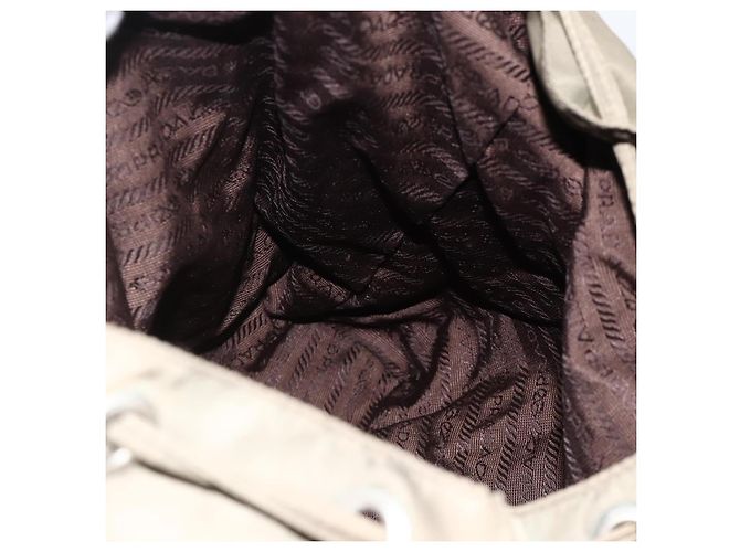 PRADA Backpack Nylon Khaki Silver Auth YKZ1086 Silvery - view 21