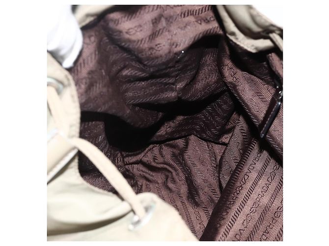 PRADA Backpack Nylon Khaki Silver Auth YKZ1086 Silvery - view 22