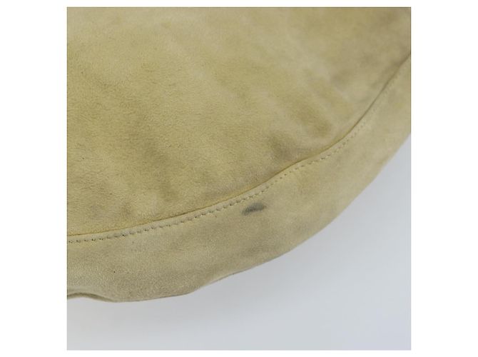 Borsa a Spalla FENDI Mamma Baguette in Camoscio Beige Oro Auth ARZ775 D'oro - vista 10