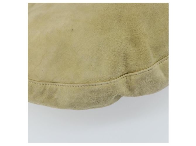 Borsa a Spalla FENDI Mamma Baguette in Camoscio Beige Oro Auth ARZ775 D'oro - vista 14