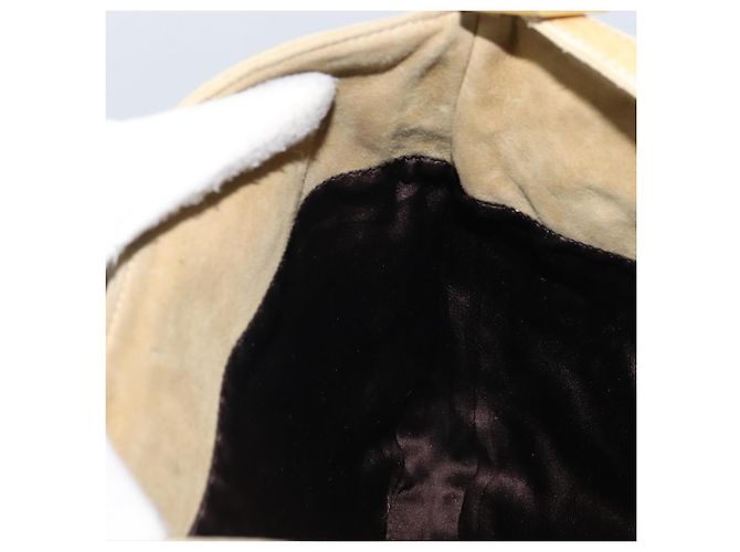 Borsa a Spalla FENDI Mamma Baguette in Camoscio Beige Oro Auth ARZ775 D'oro - vista 22