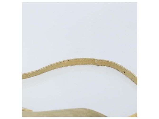 Borsa a Spalla FENDI Mamma Baguette in Camoscio Beige Oro Auth ARZ775 D'oro - vista 8
