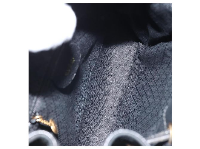 Bamboo Zaino in Bambù GUCCI Camoscio Nero Oro 003 1956 0030 Auth th6639 D'oro - vista 11