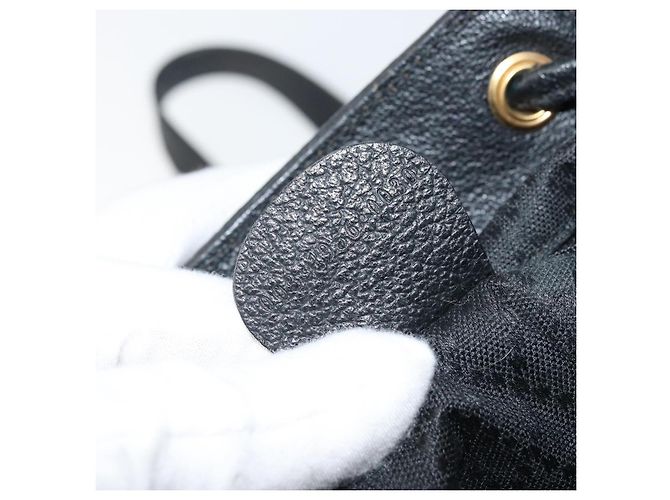Bamboo Zaino in Bambù GUCCI Camoscio Nero Oro 003 1956 0030 Auth th6639 D'oro - vista 12