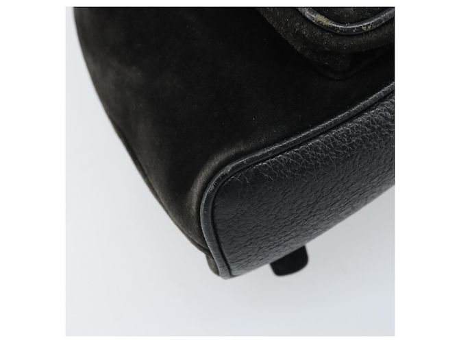 Bamboo Zaino in Bambù GUCCI Camoscio Nero Oro 003 1956 0030 Auth th6639 D'oro - vista 17