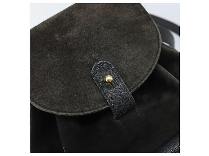 Bamboo Zaino in Bambù GUCCI Camoscio Nero Oro 003 1956 0030 Auth th6639 D'oro - vista 19