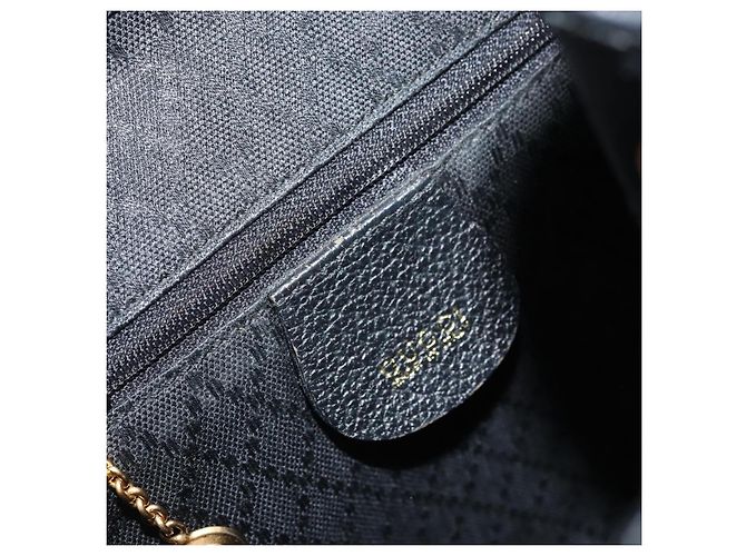 Bamboo Zaino in Bambù GUCCI Camoscio Nero Oro 003 1956 0030 Auth th6639 D'oro - vista 22