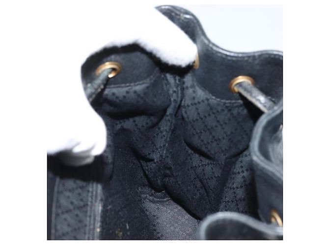 Bamboo Zaino in Bambù GUCCI Camoscio Nero Oro 003 1956 0030 Auth th6639 D'oro - vista 23