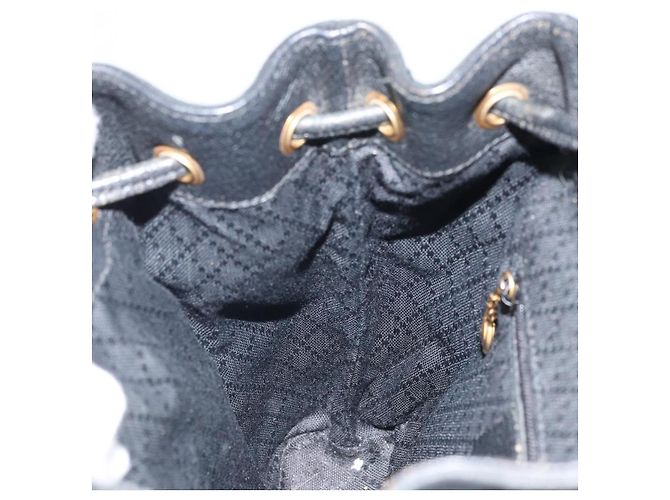 Bamboo Zaino in Bambù GUCCI Camoscio Nero Oro 003 1956 0030 Auth th6639 D'oro - vista 24